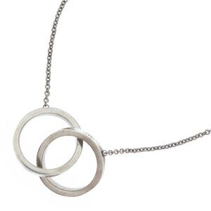 Tiffany & Co 1837 Interlocking Chain Pendant Necklace Silver